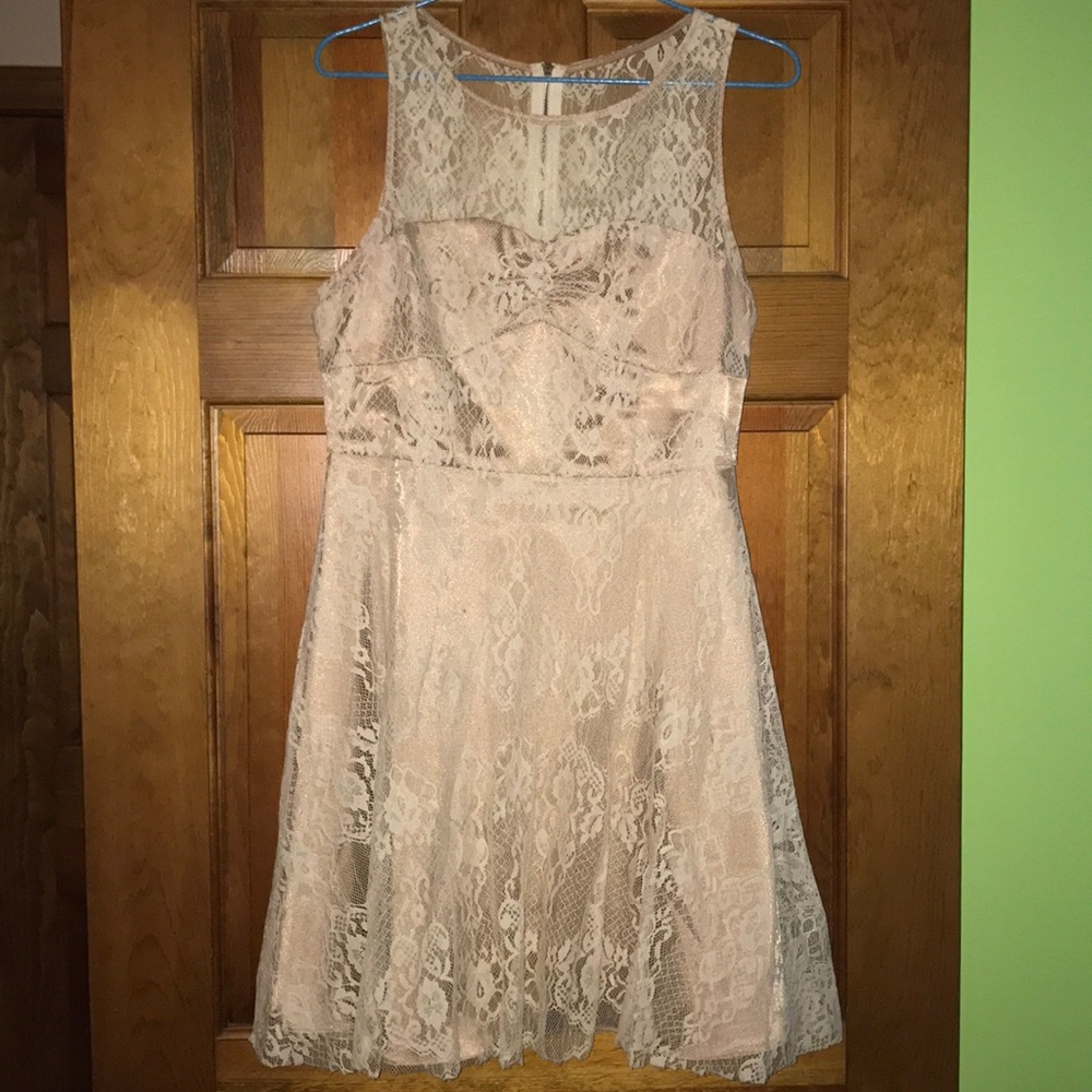 Cream colored lace dress